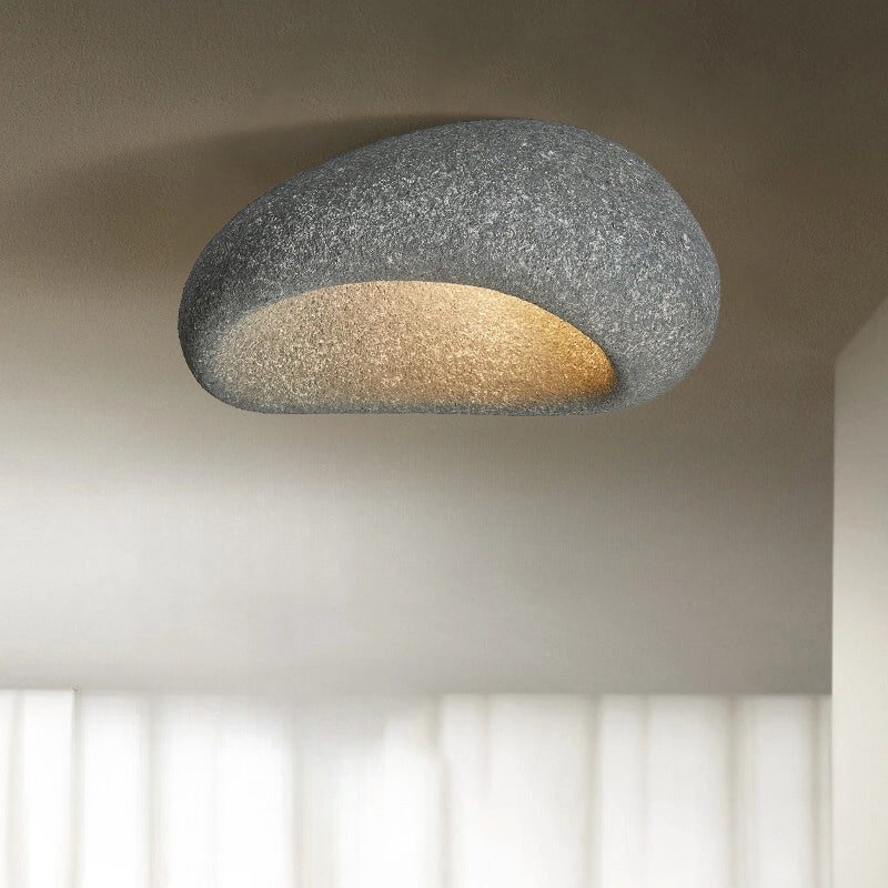 Wabi-Sabi Plafondlamp – Minimalistische Plafondlamp van Synthetische Hars | Zen Stijl & Warm LED Licht