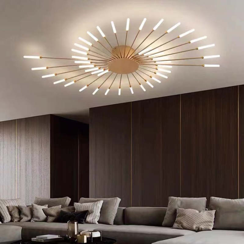 Vuurwerk Plafondlamp – Moderne LED Kroonluchter met Scandinavisch Design voor Woonkamer, Slaapkamer & Kinderkamer
