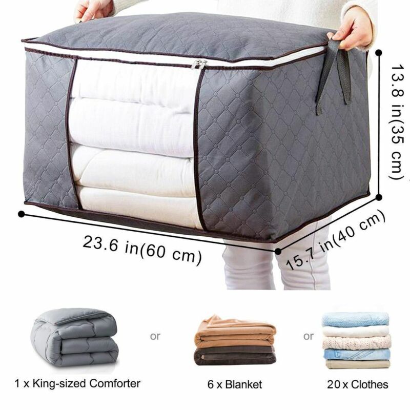 Opvouwbare Opbergzak Met Rits Voor Kleding, Dekens & Beddengoed