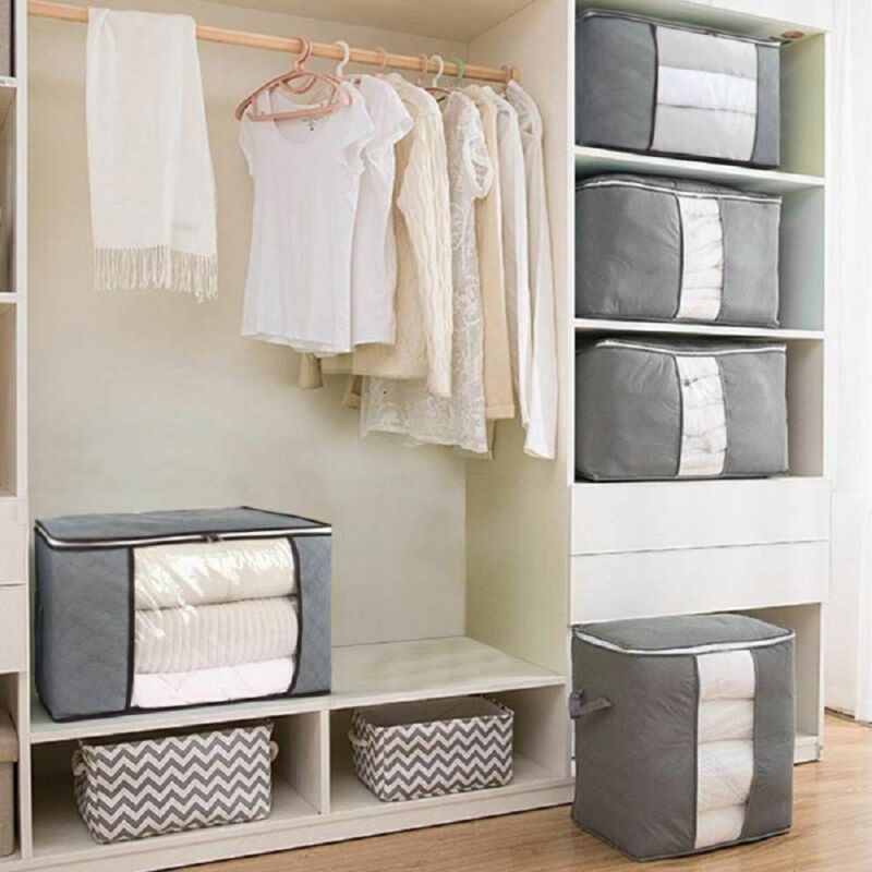 Opvouwbare Opbergzak Met Rits Voor Kleding, Dekens & Beddengoed