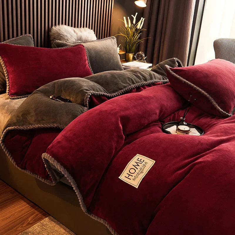 Luxueus Winter Beddengoed Set van Flanel en Fluweel-Fleece