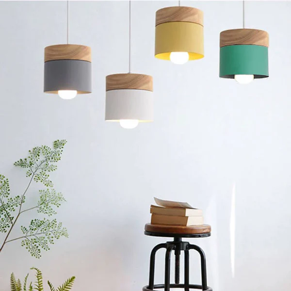Houten Design Hanglamp voor Kinderkamer & Leeshoek