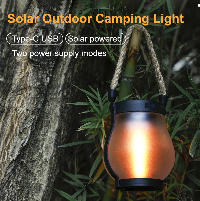 Virella Living Fire Seed Solar Flame Light waterproof outdoor lantern with realistic flickering flame effect for garden patio and balcony décor