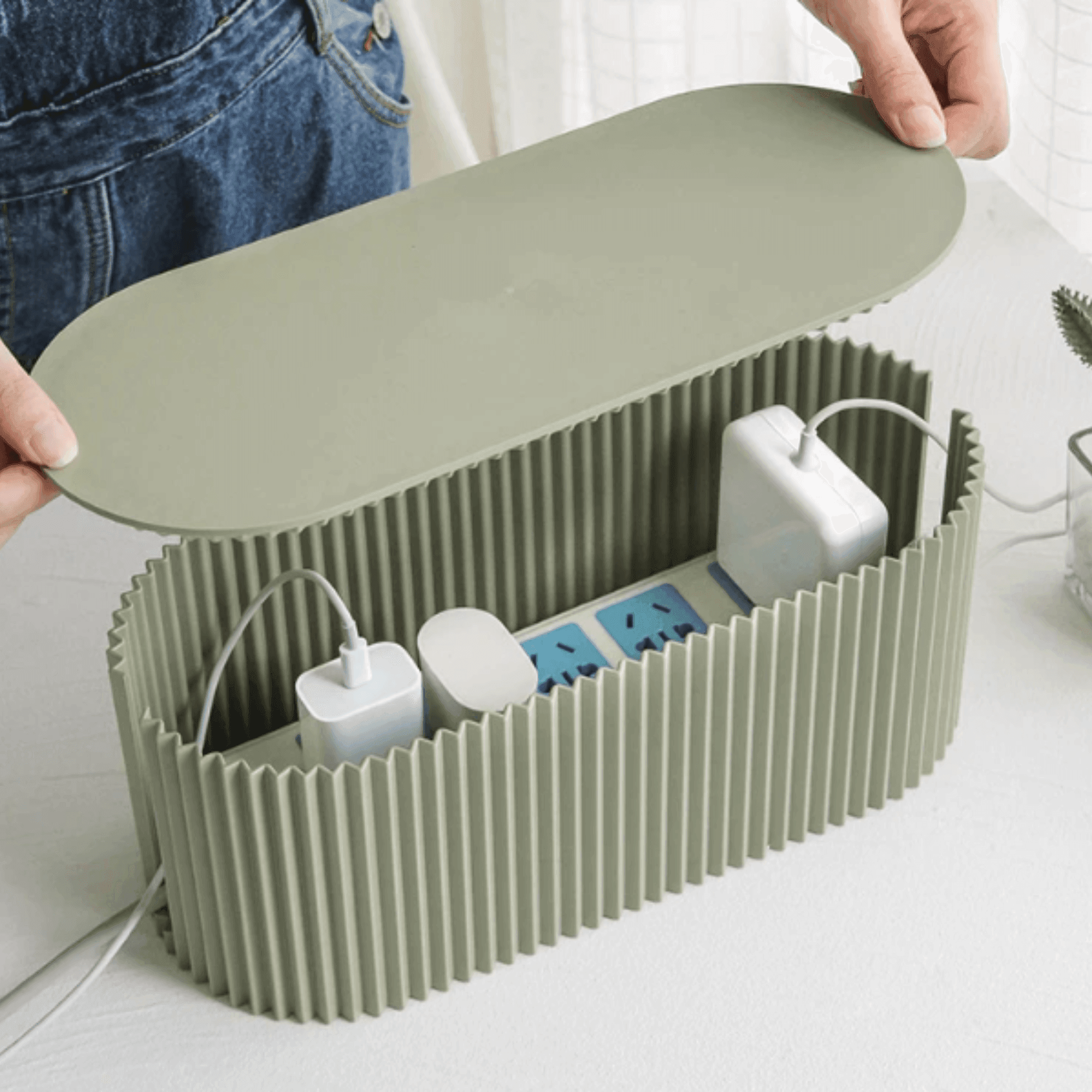 Kabelopbergingsbox – Stijlvolle Kabel Organizer Voor Een Opgeruimd & Veilig Bureau