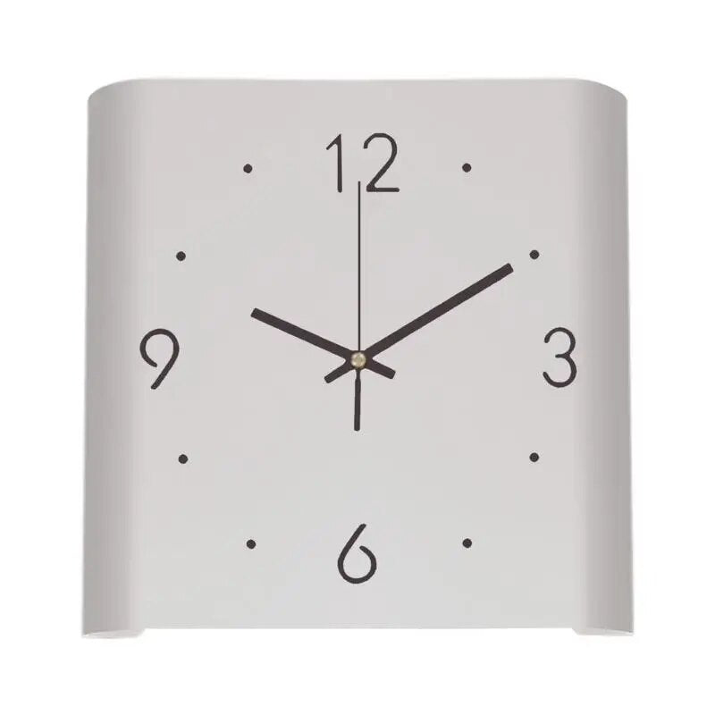 Dubbelzijdige Vierkante Wandklok – Moderne Wandklok met Stil Uurwerk en Verlichting