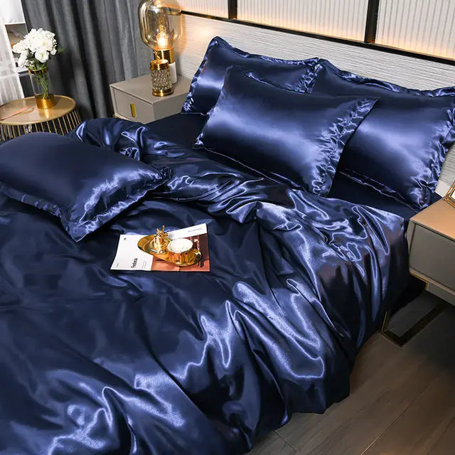 Luxe Satijnen Dekbedovertrek (Uni-Kleur) – Zijdezacht & Kleurvast