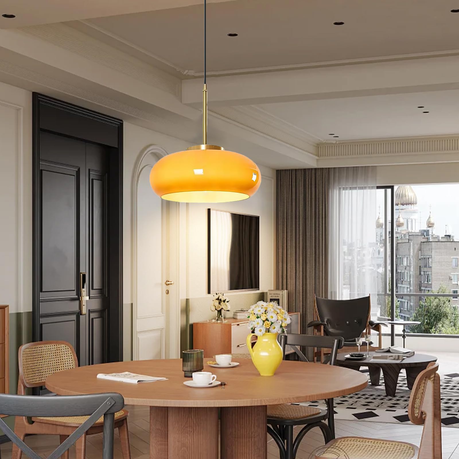 Hailie Brood Glazen Moderne Hanglamp | Dimbaar | E27 LED
