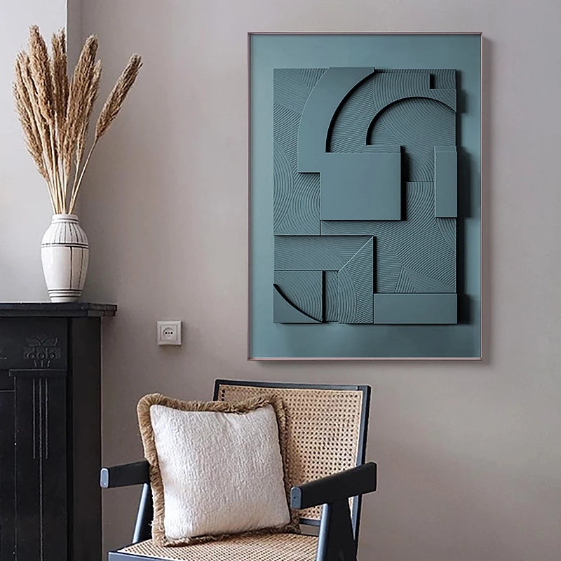 Moderne Abstracte Geometrische Wanddecoratie Voor Een Stijlvol Interieur