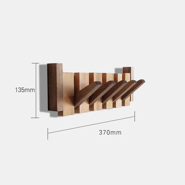 Houten Piano Design Kapstok Met Inklapbare Haken En Scandinavisch Design Voor Een Luxe Entree