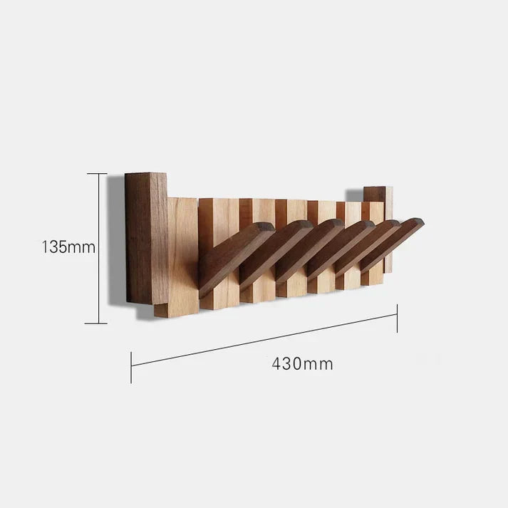 Houten Piano Design Kapstok Met Inklapbare Haken En Scandinavisch Design Voor Een Luxe Entree