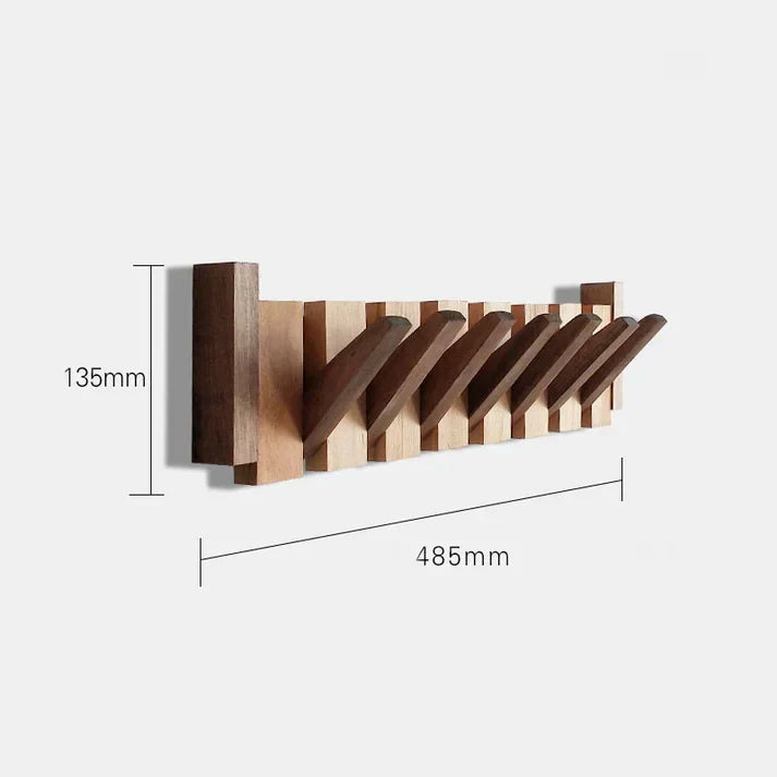 Houten Piano Design Kapstok Met Inklapbare Haken En Scandinavisch Design Voor Een Luxe Entree