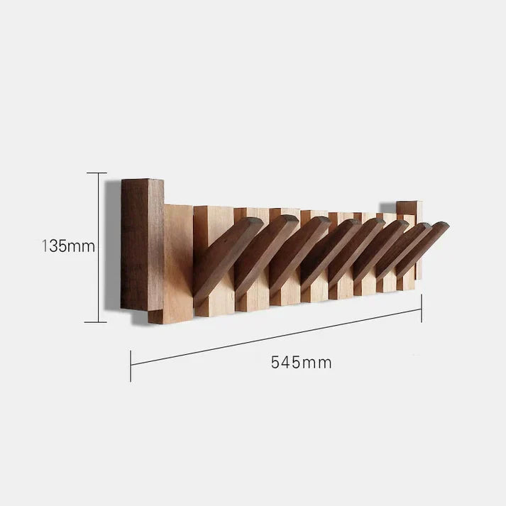 Houten Piano Design Kapstok Met Inklapbare Haken En Scandinavisch Design Voor Een Luxe Entree