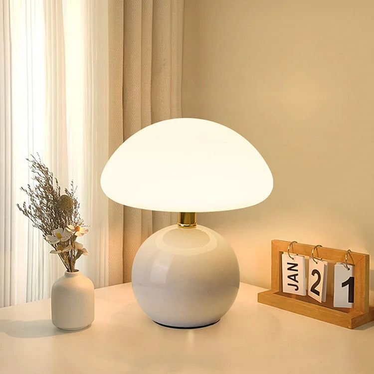 Decoratieve Paddenstoel Tafellamp in Bauhaus Stijl - Dimbare LED Verlichting