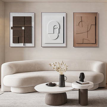 Moderne Abstracte Geometrische Wanddecoratie Voor Een Stijlvol Interieur