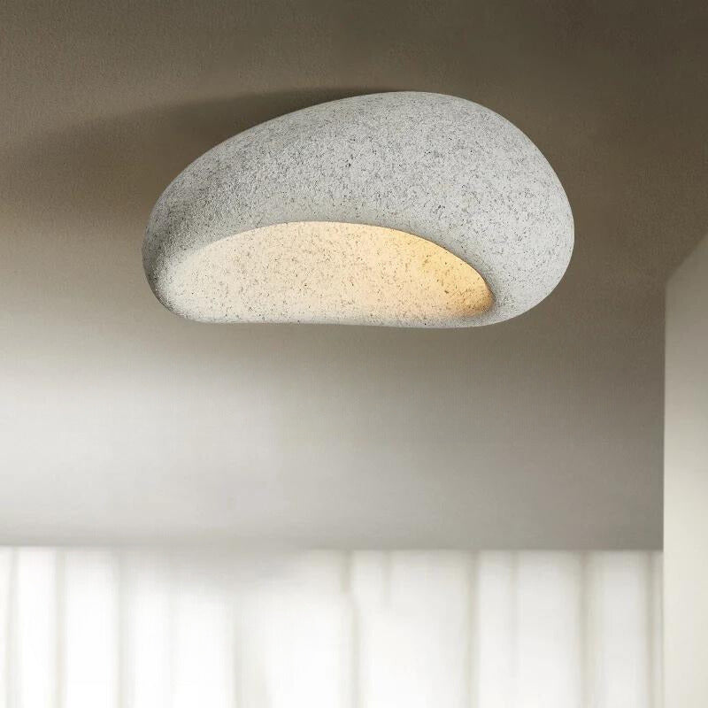 Wabi-Sabi Plafondlamp – Minimalistische Plafondlamp van Synthetische Hars | Zen Stijl & Warm LED Licht