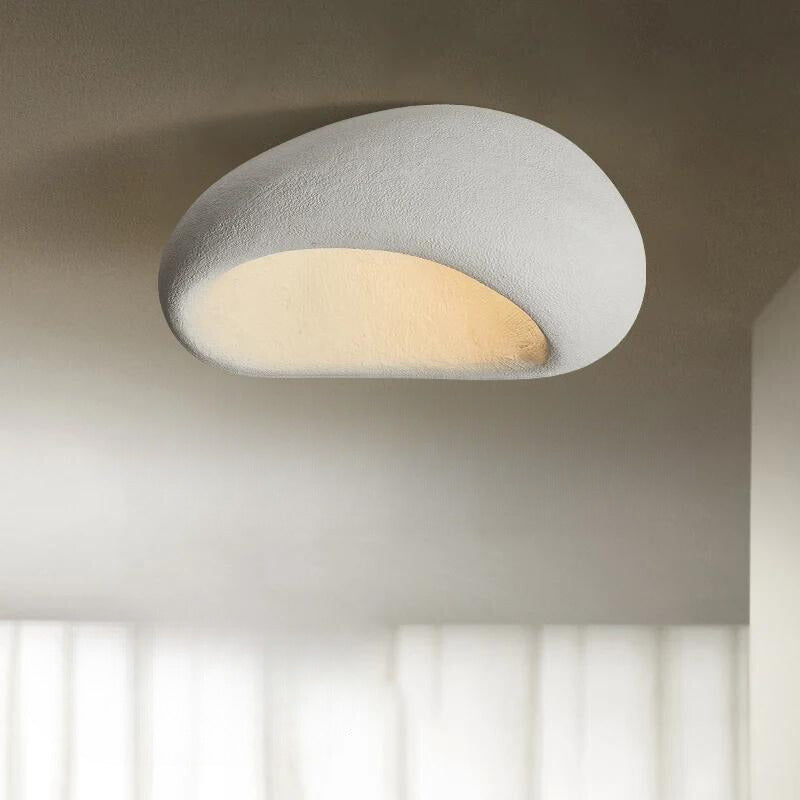 Wabi-Sabi Plafondlamp – Minimalistische Plafondlamp van Synthetische Hars | Zen Stijl & Warm LED Licht