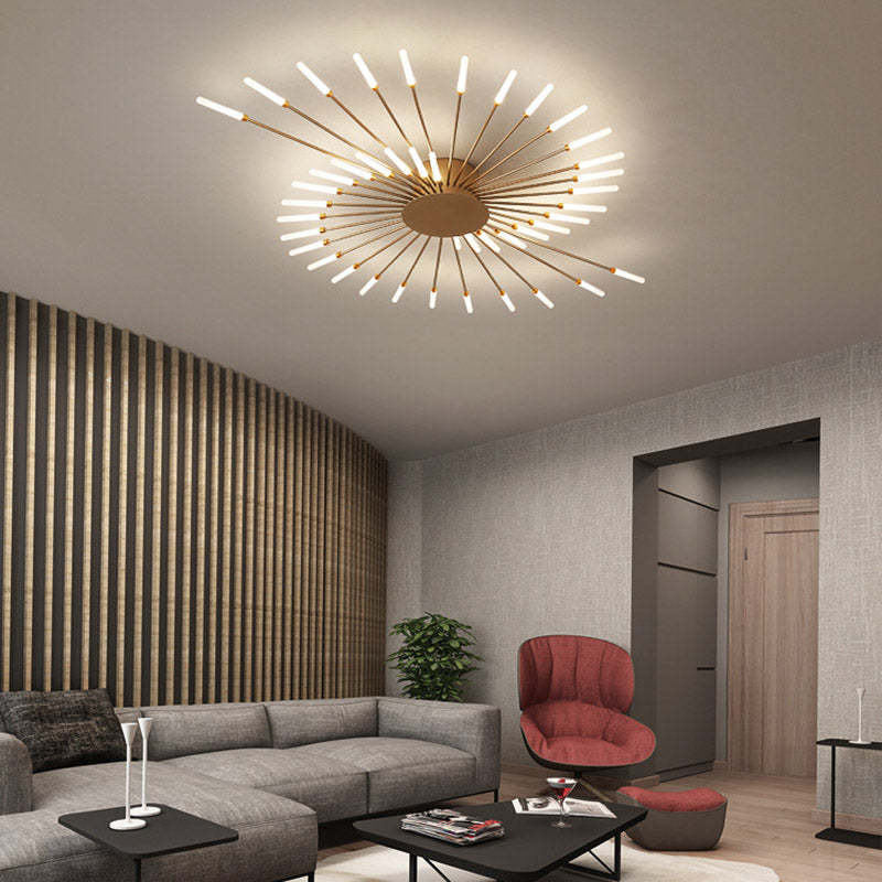 Vuurwerk Plafondlamp – Moderne LED Kroonluchter met Scandinavisch Design voor Woonkamer, Slaapkamer & Kinderkamer
