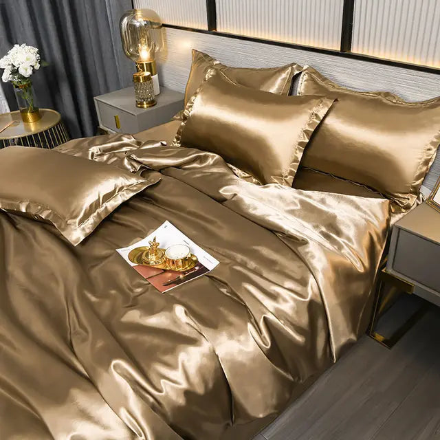Luxe Satijnen Dekbedovertrek (Uni-Kleur) – Zijdezacht & Kleurvast
