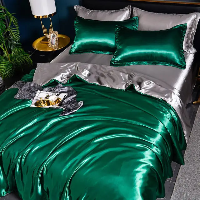 Luxe Satijnen Dekbedovertrek (Uni-Kleur) – Zijdezacht & Kleurvast