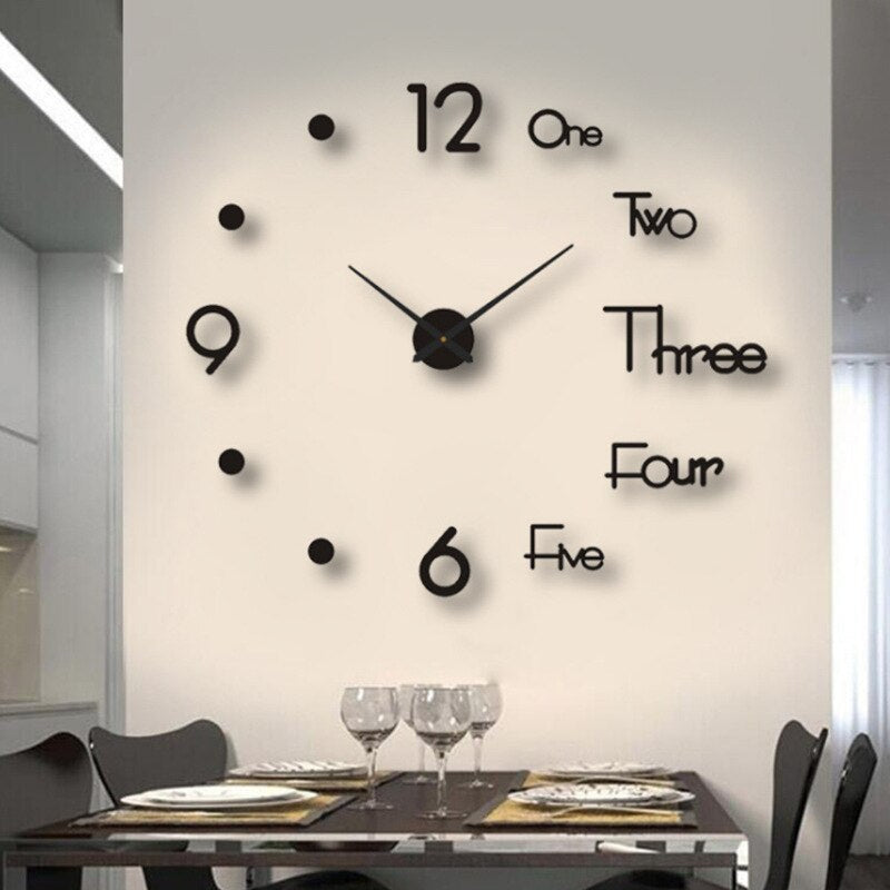 Moderne Oversized Wandklok – Decoratieve Grote Klok voor Woonkamer, Keuken en Kantoor