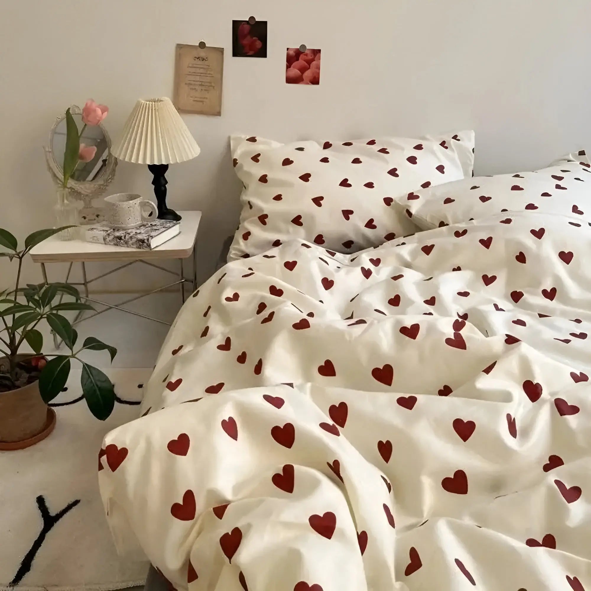 Beddengoedset met Hartjesmotief – Romantisch & Comfortabel