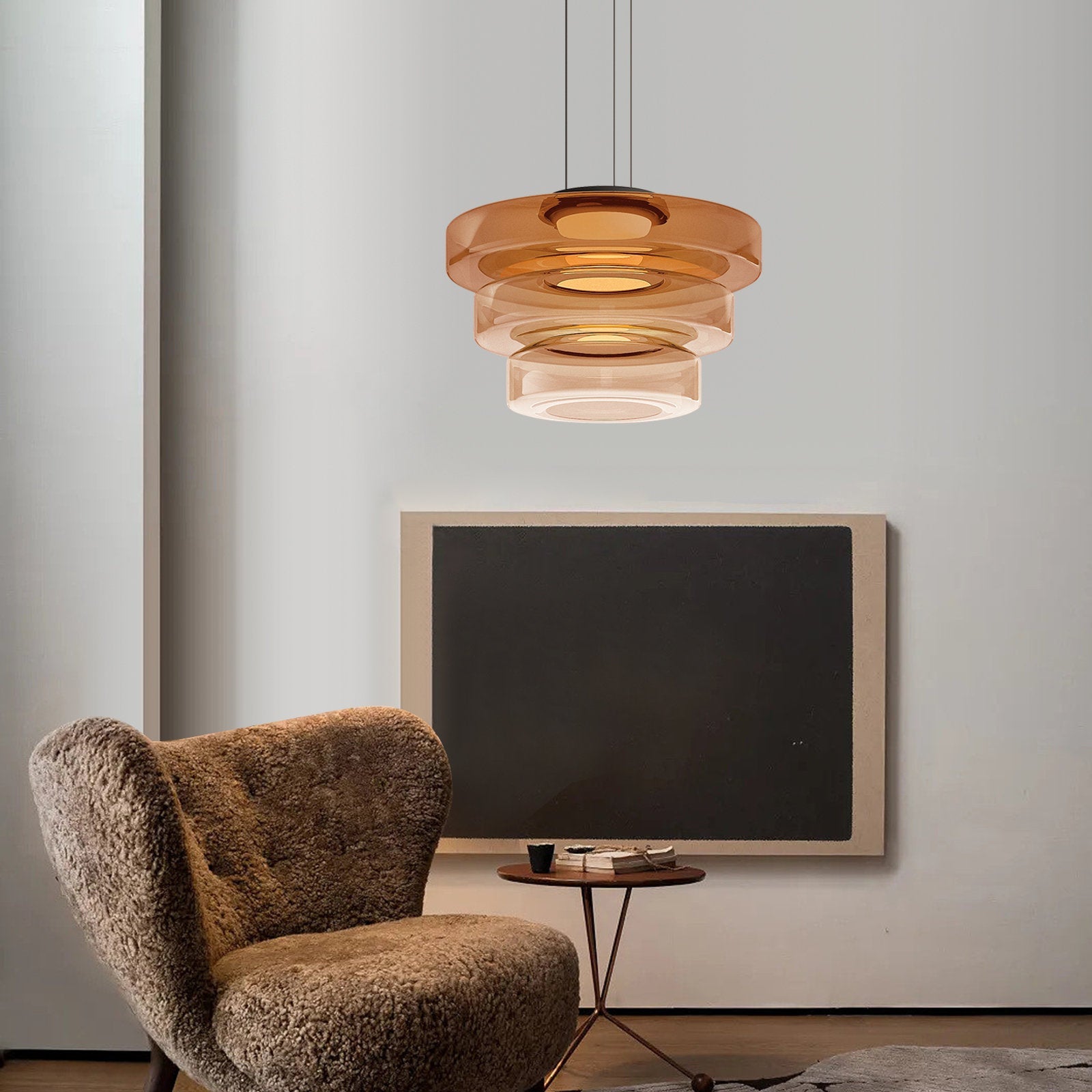 BauhausGlow - Glazen Hanglamp In Bauhaus-Stijl Met Warm Licht & Moderne Vormgeving
