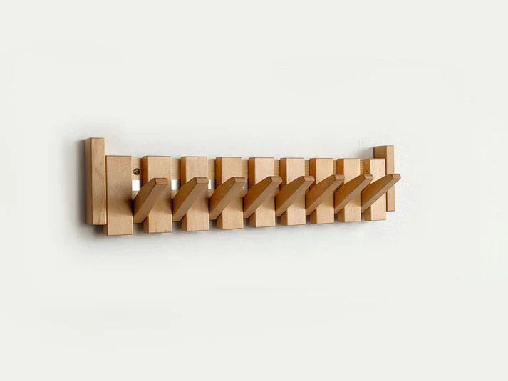 Houten Piano Design Kapstok Met Inklapbare Haken En Scandinavisch Design Voor Een Luxe Entree