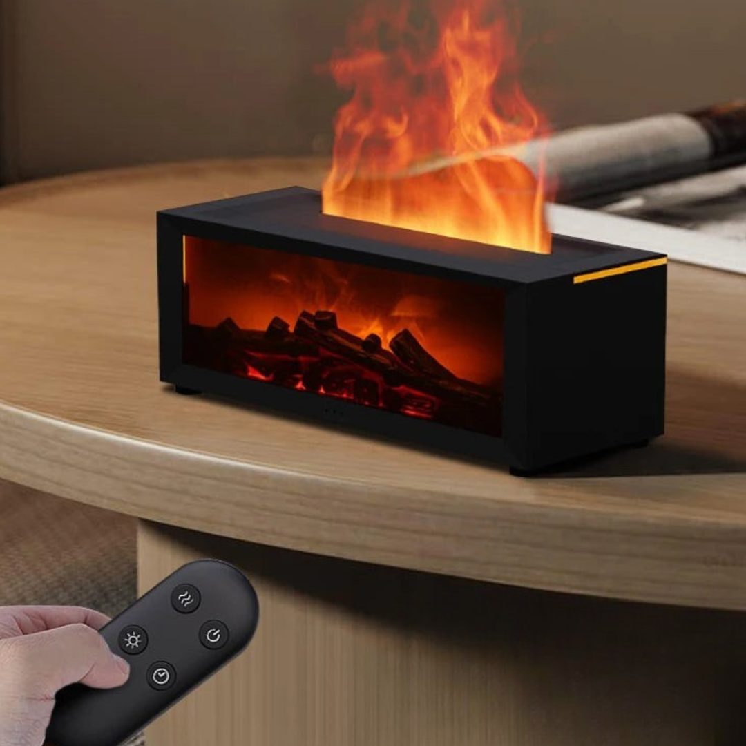 Luchtbevochtiger met Vlam Effect en Aroma Diffuser
