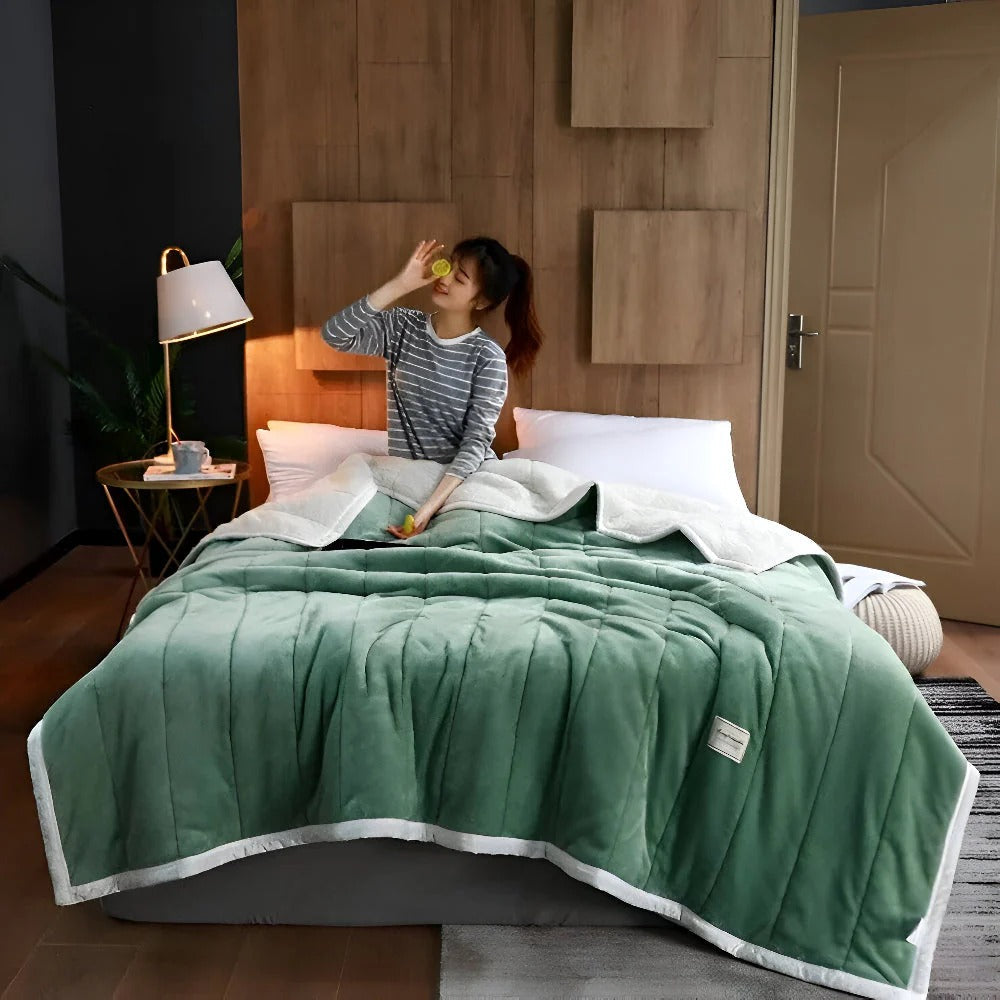 Sherpa Fleece Dekbed Verzwaringsdeken – Zachte Deken Voor Stressvermindering & Diepe Rust