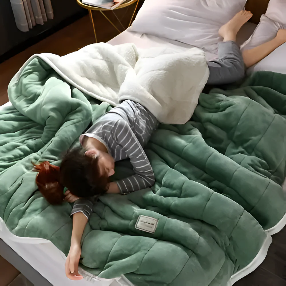 Sherpa Fleece Dekbed Verzwaringsdeken – Zachte Deken Voor Stressvermindering & Diepe Rust