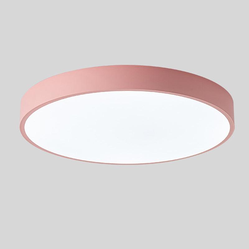 Scandinavische Ronde Plafondlamp van Hout - LED Plafondverlichting voor Slaapkamer, Balkon & Werkkamer