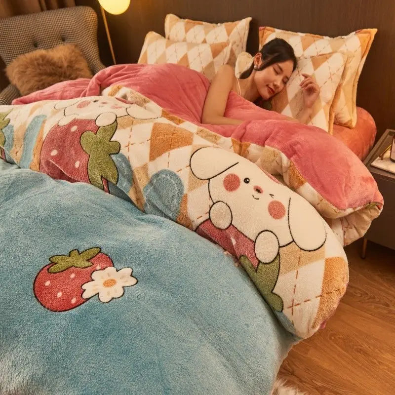 Warme Winter Flanellen Dekbedovertrek – Luxe Comfort