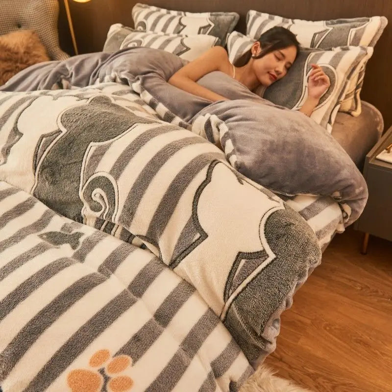 Warme Winter Flanellen Dekbedovertrek – Luxe Comfort