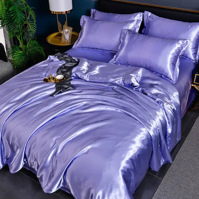 Luxe Satijnen Dekbedovertrek (Uni-Kleur) – Zijdezacht & Kleurvast