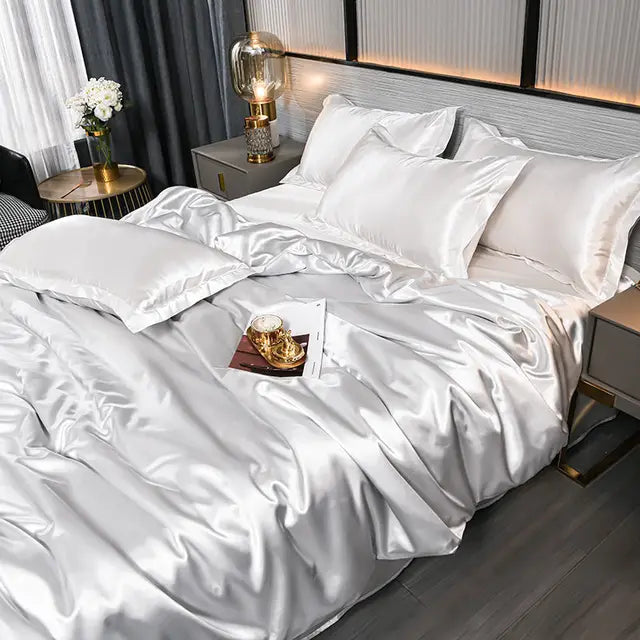 Luxe Satijnen Dekbedovertrek (Uni-Kleur) – Zijdezacht & Kleurvast