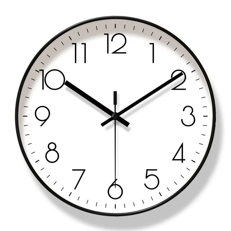 Wandklok met Scandinavisch Design en Stil Quartz Uurwerk