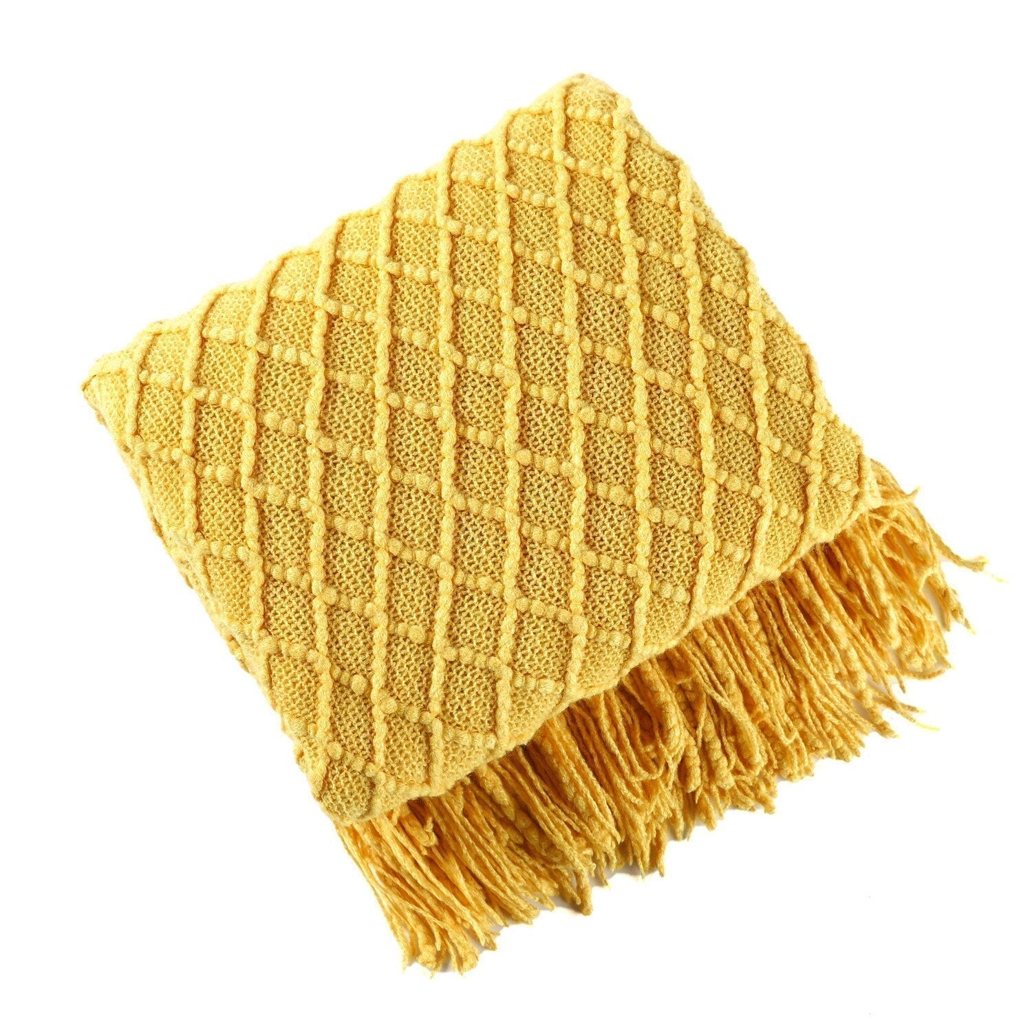 Gebreide Deken in Scandinavische Stijl – Zachte Woondeken Voor Bank of Bed