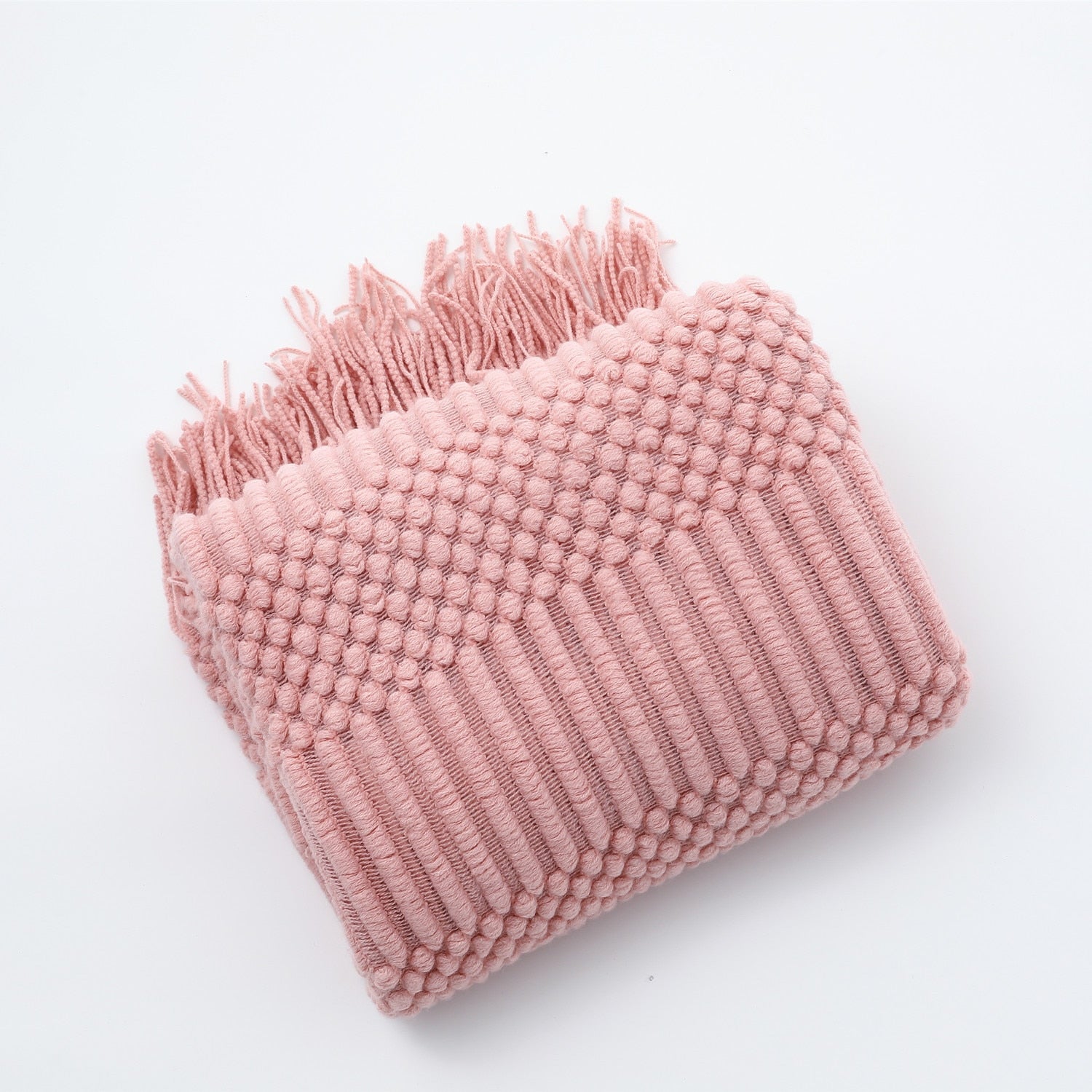 Gebreide Deken in Scandinavische Stijl – Zachte Woondeken Voor Bank of Bed
