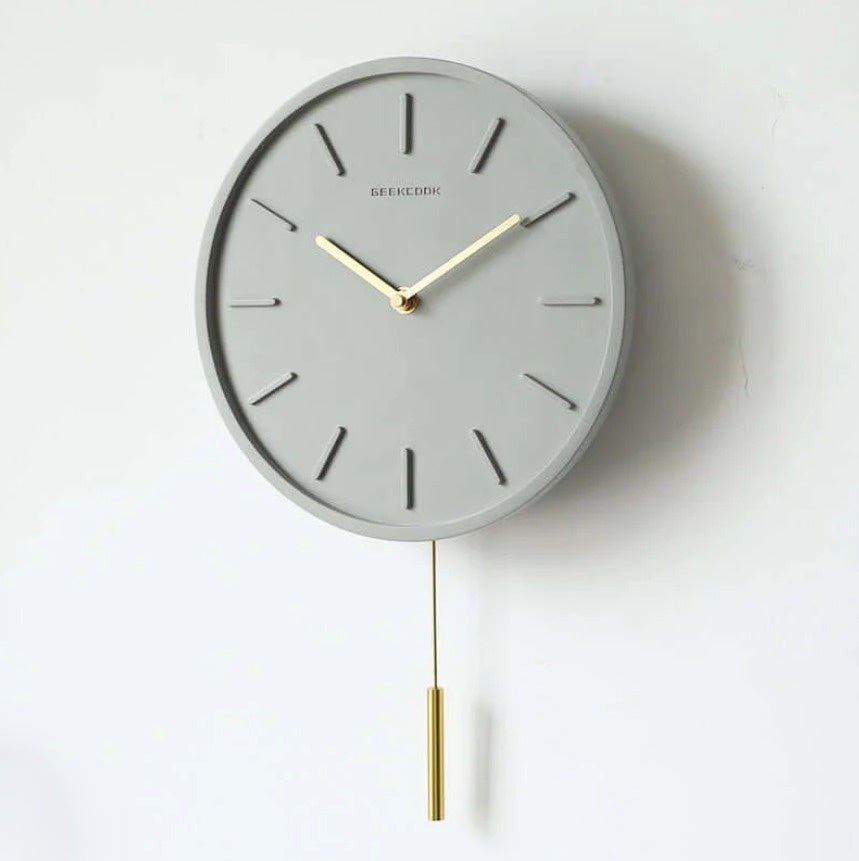 Industriële Wandklok met Beton Klok en Pendule voor Woonkamer, Keuken en Kantoor