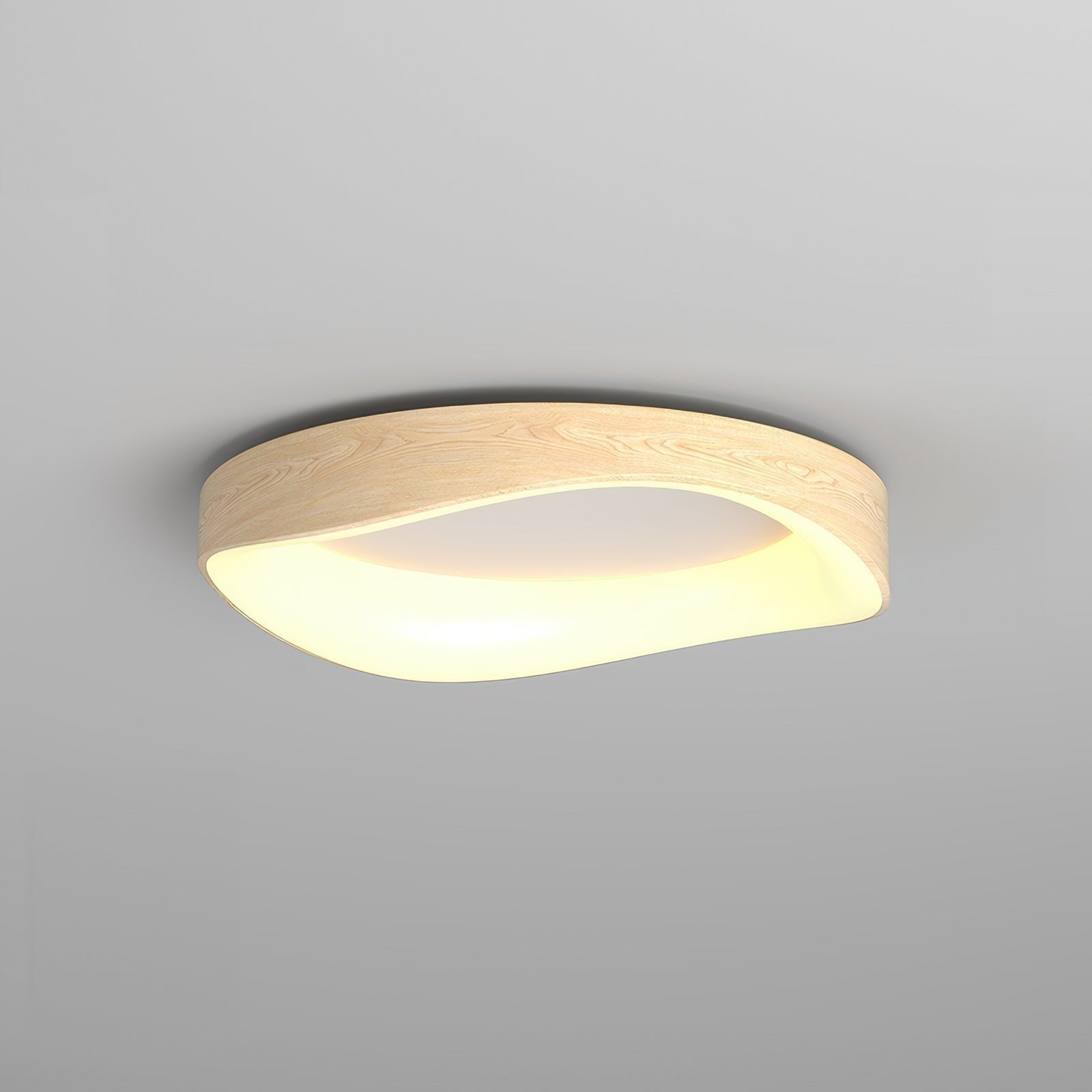 Scandinavische Plafondlamp met Houtlook – Energiezuinige LED Verlichting – Modern Design voor Woonkamer & Slaapkamer
