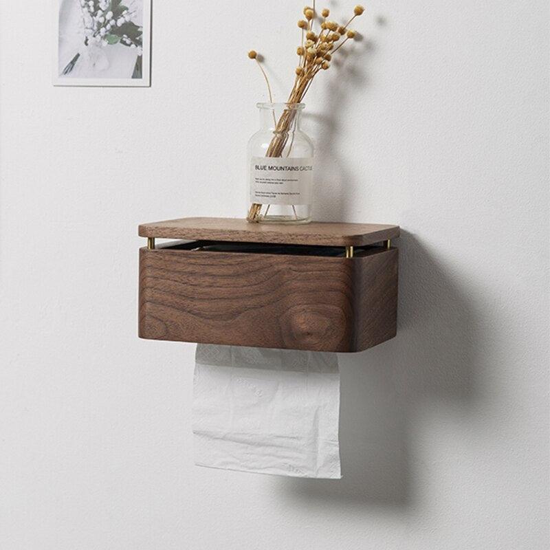 Houten Toiletpapierhouder – Stijlvol & Functioneel Voor Moderne Badkamers