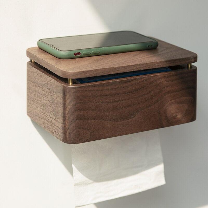 Houten Toiletpapierhouder – Stijlvol & Functioneel Voor Moderne Badkamers