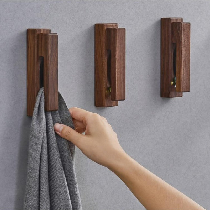Nordic Houten Handdoekhouder – Stijlvol & Praktisch Voor Badkamer & Keuken