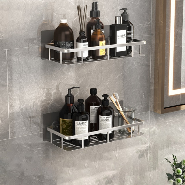 Badkamerplank Zonder Boren – Metalen Zuignap Plank Voor Badkamer