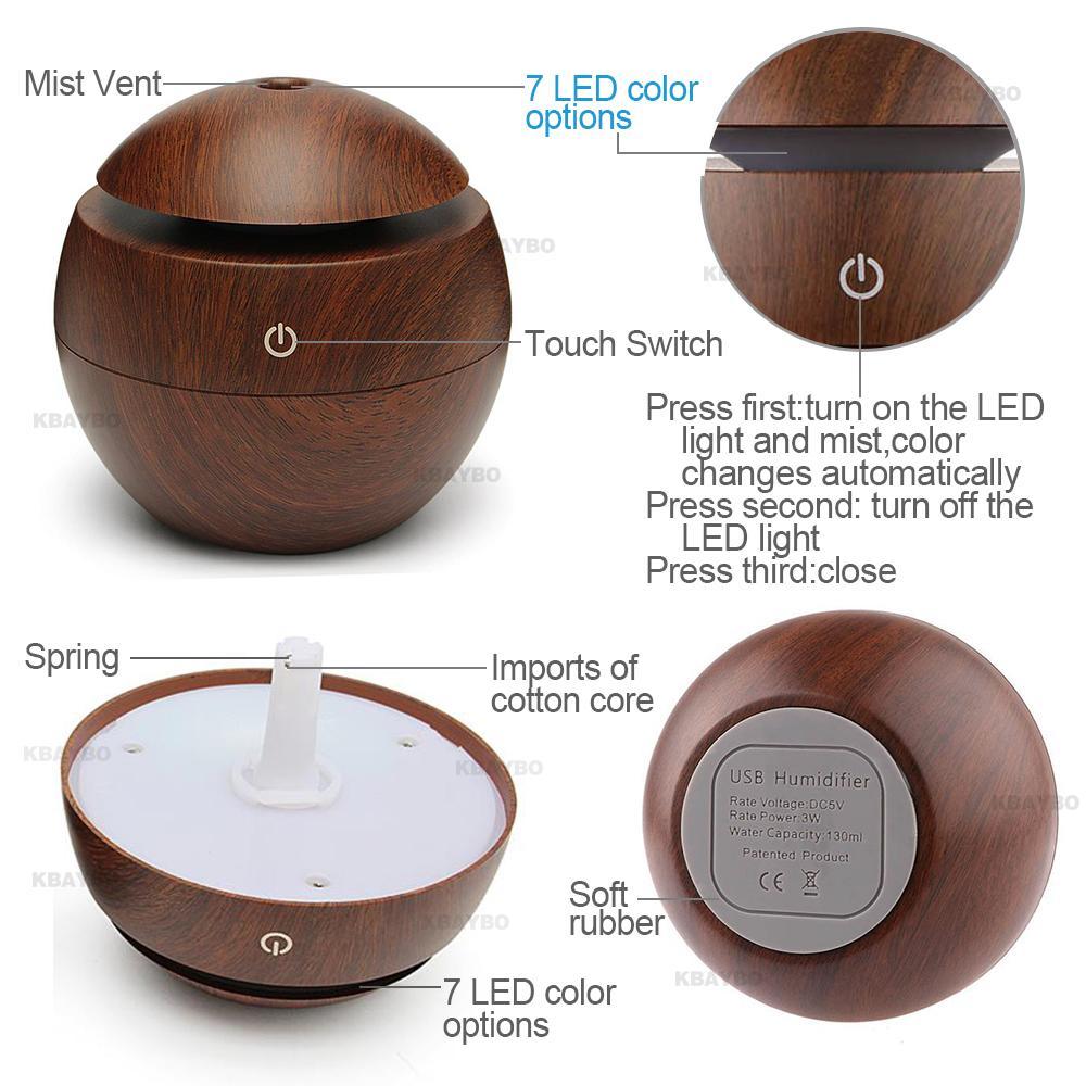 Essentiële Olie Diffuser & Luchtbevochtiger Voor Ontspanning & Gezonde Lucht