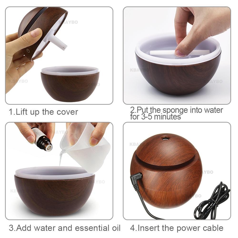 Essentiële Olie Diffuser & Luchtbevochtiger Voor Ontspanning & Gezonde Lucht