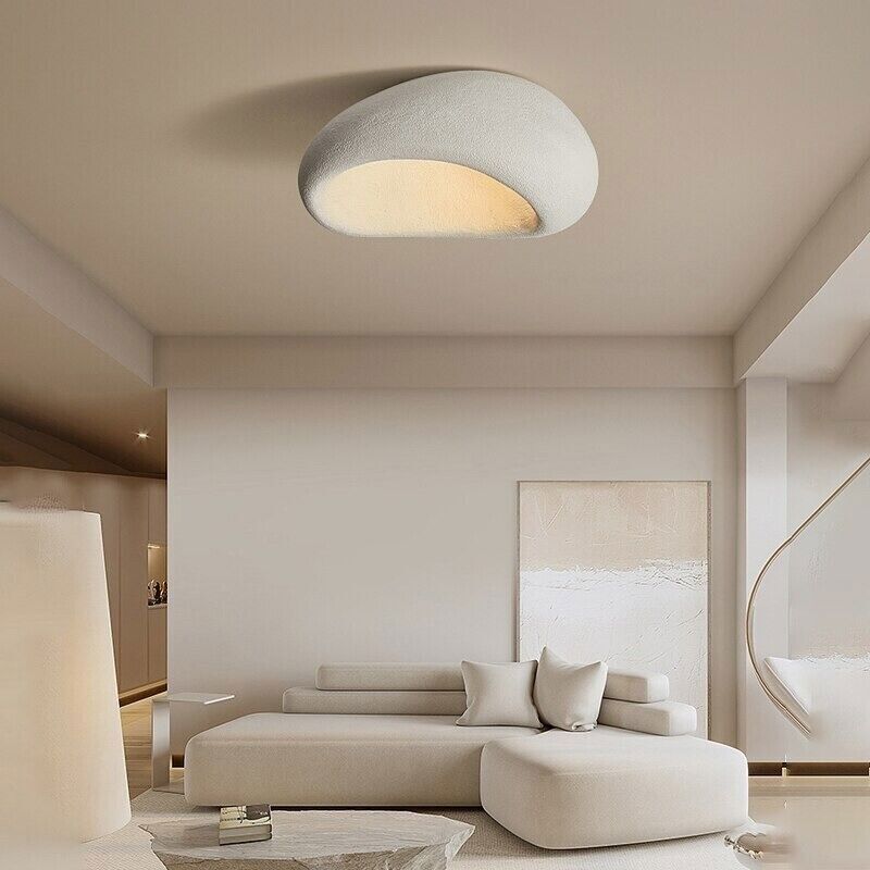 Wabi-Sabi Plafondlamp – Minimalistische Plafondlamp van Synthetische Hars | Zen Stijl & Warm LED Licht