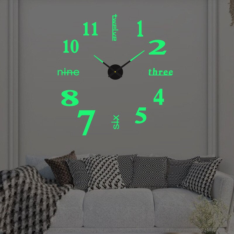 Moderne Oversized Wandklok – Decoratieve Grote Klok voor Woonkamer, Keuken en Kantoor
