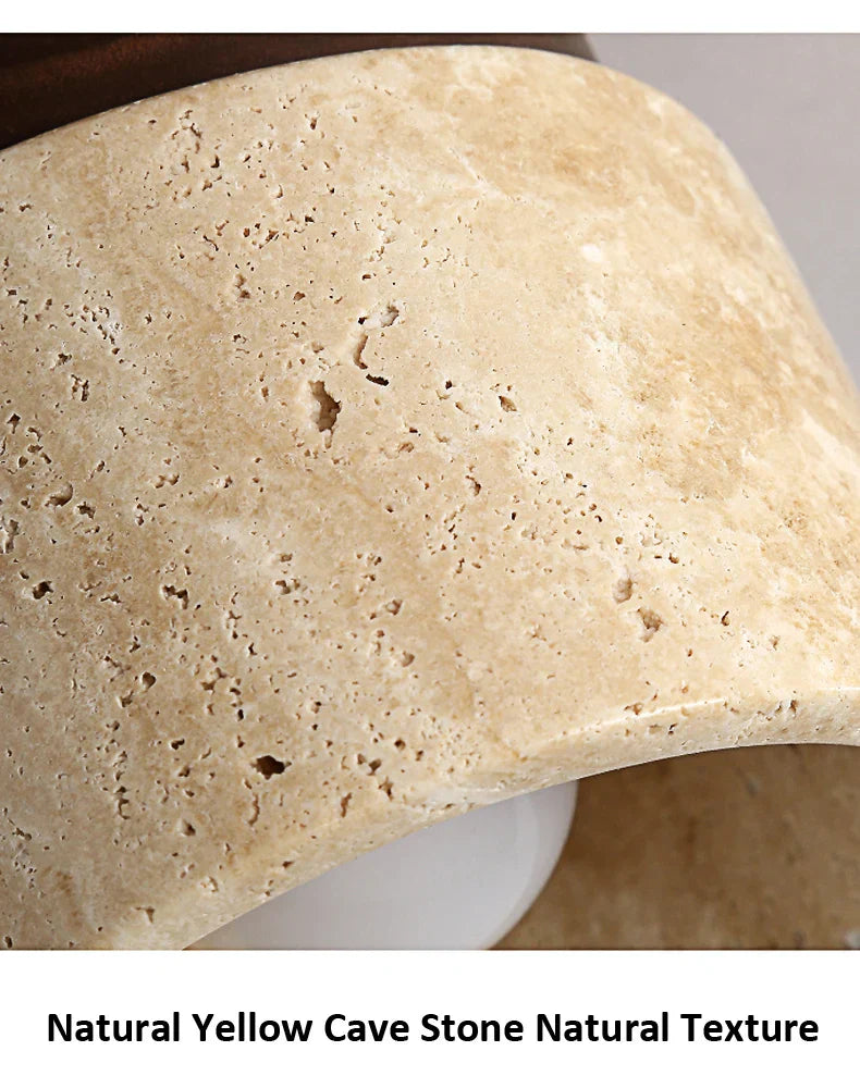 Hinode - Minimalistische Japanse Plafondlamp van Marmer en Hout met LED