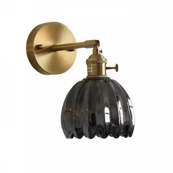 Retro Tulp Bloemenknop Wandlamp van Glas - Vintage Charme voor een Tijdloze Sfeer